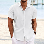 Einfarbiges lässiges Kurzarm Shirt für Herren