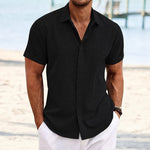 Einfarbiges lässiges Kurzarm Shirt für Herren