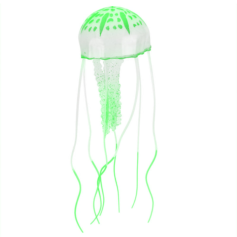 Aquarienlandschaftssimulation transparente fluoreszierende Quallendekoration