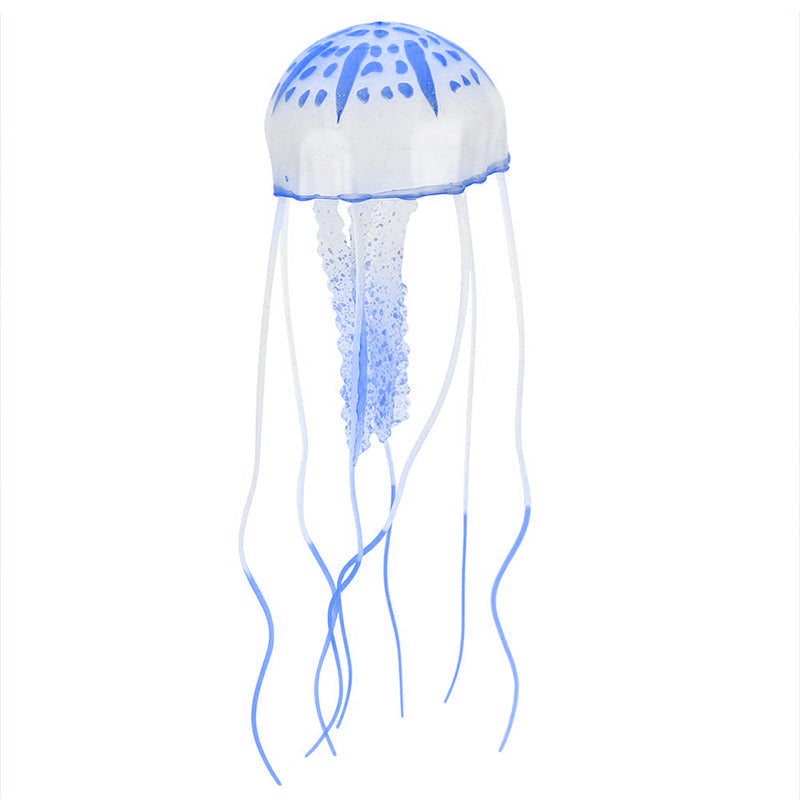 Aquarienlandschaftssimulation transparente fluoreszierende Quallendekoration