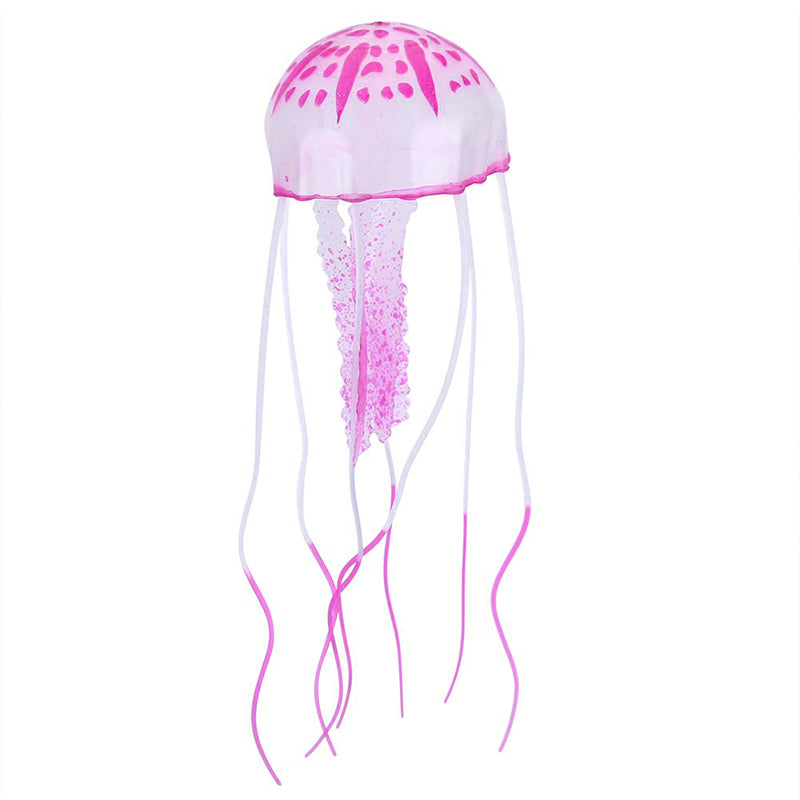 Aquarienlandschaftssimulation transparente fluoreszierende Quallendekoration