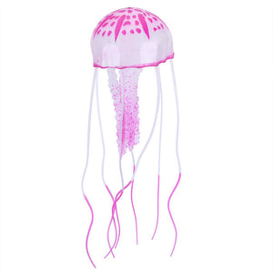 Aquarienlandschaftssimulation transparente fluoreszierende Quallendekoration