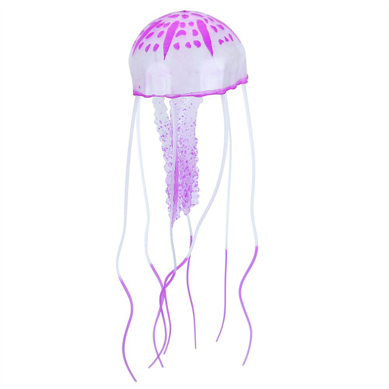 Aquarienlandschaftssimulation transparente fluoreszierende Quallendekoration