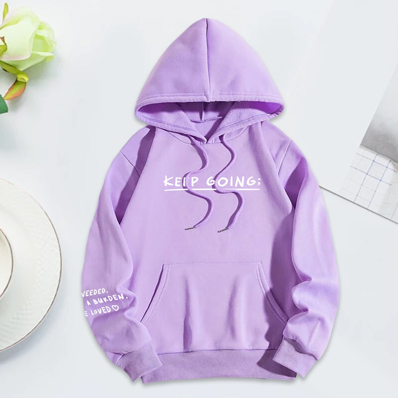 Sweatshirt '100 Gründe, am Leben zu bleiben'.