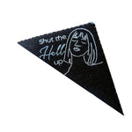Handbesticktes Filz-Lesezeichen, Ecke