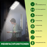 Solarbetriebene Gartenleuchte mit zwei Bewegungs- und Lichtsensoren