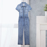 Schmale Bootcut Denim-Jumpsuit