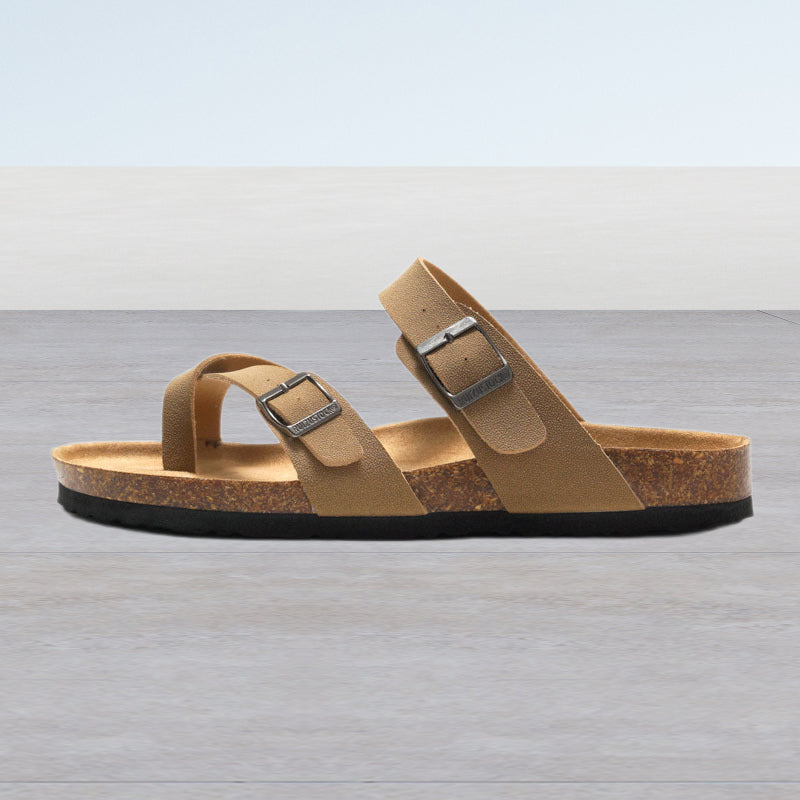 Damenschuhe mit natürlichem Weichkorkfußbett und Leder