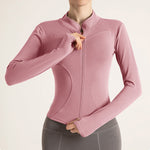 Schnell trocknende Yoga-Langarmjacke für Damen