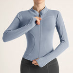 Schnell trocknende Yoga-Langarmjacke für Damen