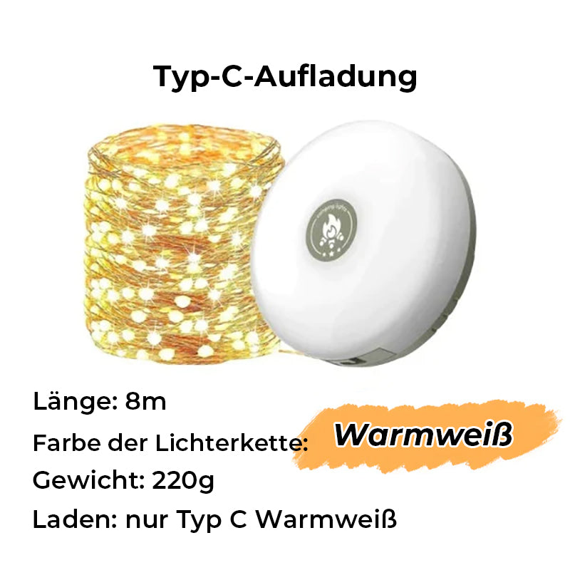 Wasserdichte tragbare verstaubare Lichterkette für den Außenbereich