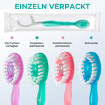 Mini-Zahnbürste 5-in-1-Werkzeug (Zahnpasta + Zahnseide + Zahnstocher + Zungenreiniger) Tragbares Reiseset