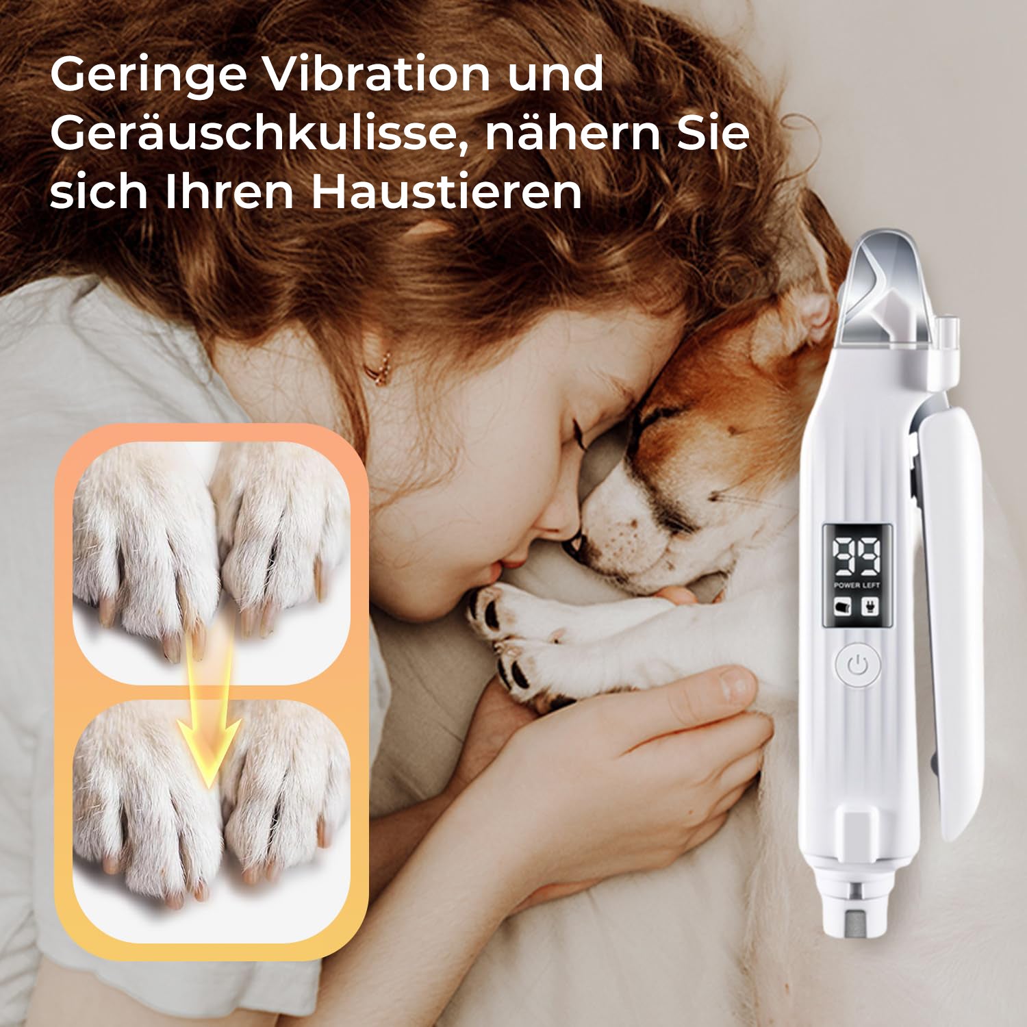 Nagelknipser mit integriertem LED-Licht und Spitzer
