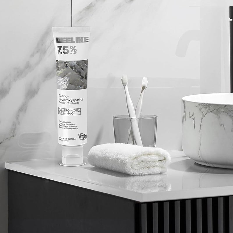 Hydroxylapatit-Zahnpasta zur Reparatur und Aufhellung der Zähne