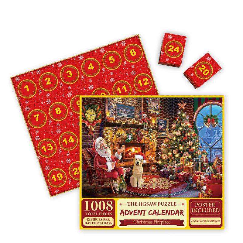 Weihnachts-Adventskalender-Puzzle 1000teilig