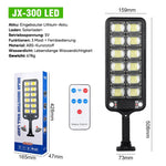 Solarbetriebene Gartenleuchte mit zwei Bewegungs- und Lichtsensoren