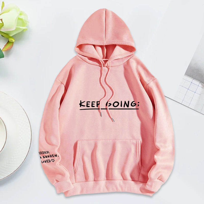 Sweatshirt '100 Gründe, am Leben zu bleiben'.