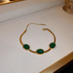 Smaragd-Halskette und Armband