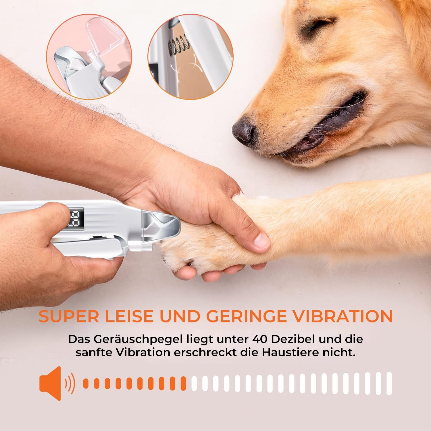 Nagelknipser mit integriertem LED-Licht und Spitzer