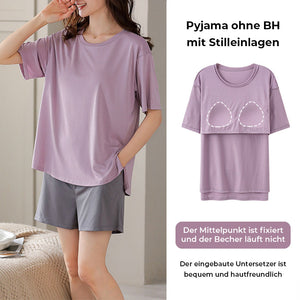 Damen Modal Kurzarm Schlafanzug Set