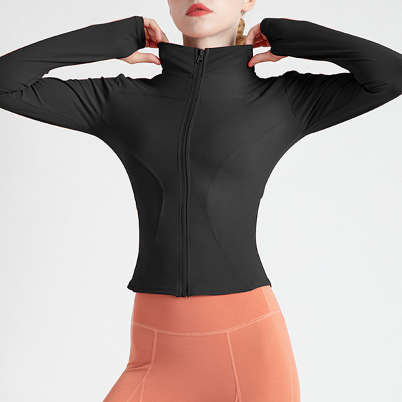 Schnell trocknende Yoga-Langarmjacke für Damen