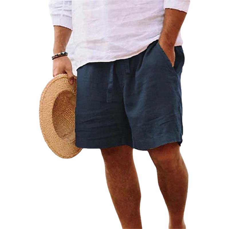 Herren-Strandshorts aus Baumwoll Leinen