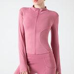 Schnell trocknende Yoga-Langarmjacke für Damen