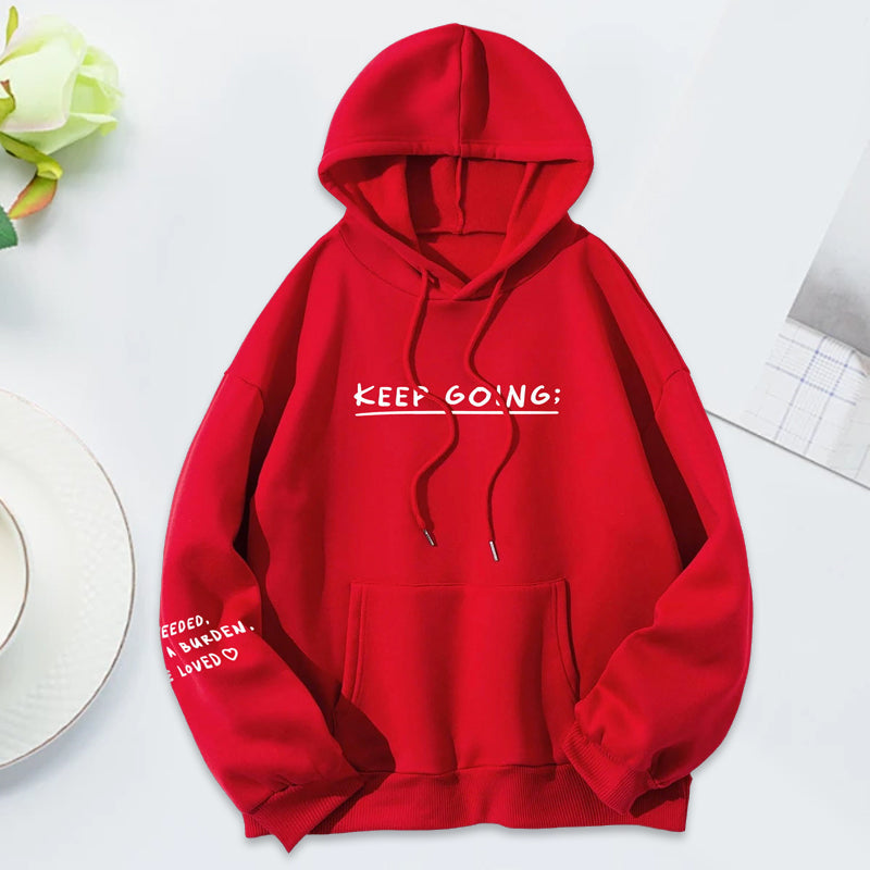 Sweatshirt '100 Gründe, am Leben zu bleiben'.