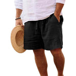 Herren-Strandshorts aus Baumwoll Leinen