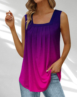 Schlichtes T-Shirt mit eckigem Ausschnitt