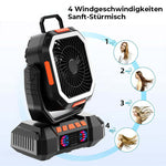 Tragbarer, wiederaufladbarer Campingventilator