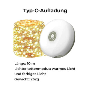 Wasserdichte tragbare verstaubare Lichterkette für den Außenbereich