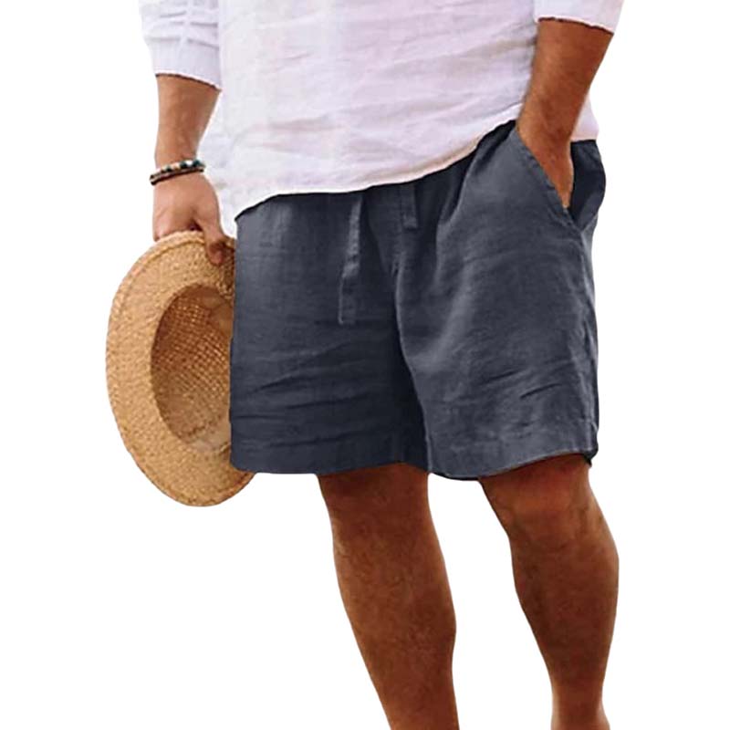 Herren-Strandshorts aus Baumwoll Leinen