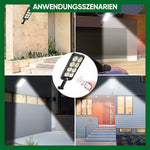 Solarbetriebene Gartenleuchte mit zwei Bewegungs- und Lichtsensoren