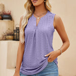 Damen Holey-V-Ausschnitt Slim-Fit Weste