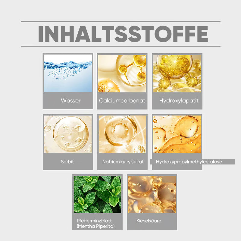 Hydroxylapatit-Zahnpasta zur Reparatur und Aufhellung der Zähne