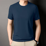 Atmungsaktives T-Shirt aus Eisseide mit Waffelmuster
