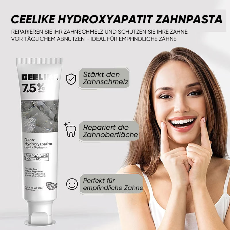 Hydroxylapatit-Zahnpasta zur Reparatur und Aufhellung der Zähne