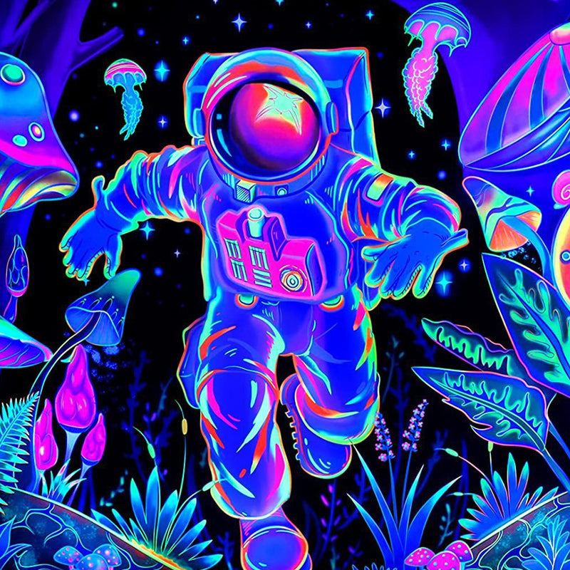 UV-reaktive Wandteppich Zauberlichter