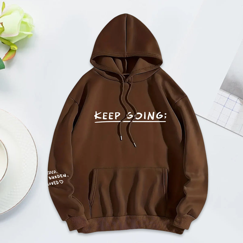 Sweatshirt '100 Gründe, am Leben zu bleiben'.