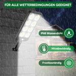 Solarbetriebene Gartenleuchte mit zwei Bewegungs- und Lichtsensoren