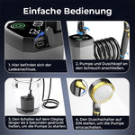 Tragbare, wiederaufladbare Camping-Duschpumpe