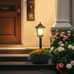 Solarbetriebene Blumentopf-Straßenlaterne