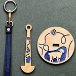 Handgelenksgarnhalter aus Holz