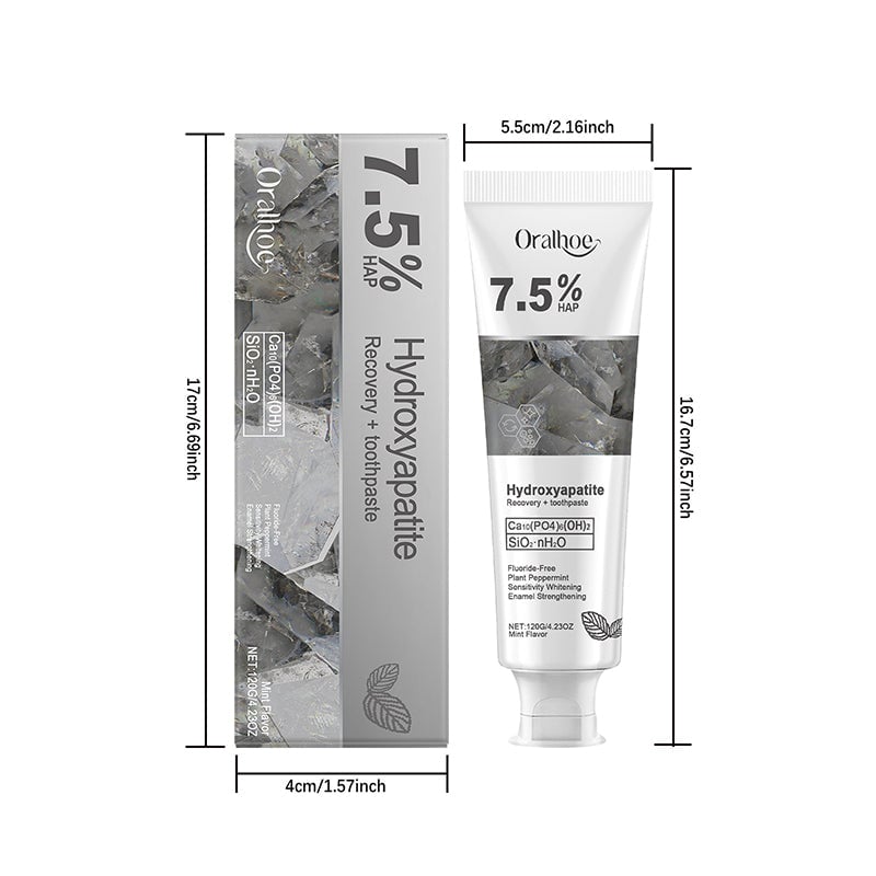 Hydroxylapatit-Zahnpasta zur Reparatur und Aufhellung der Zähne