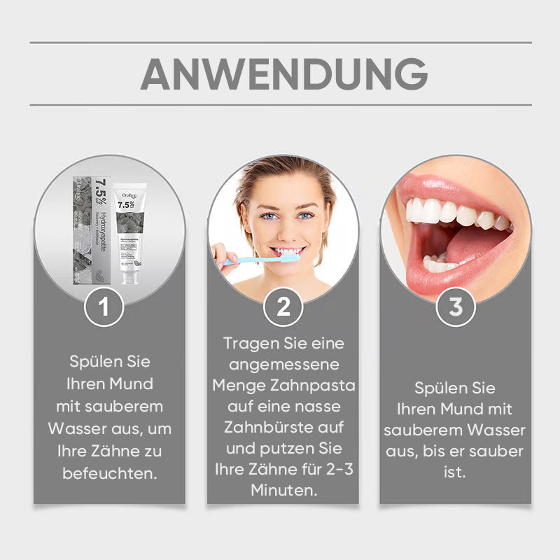 Hydroxylapatit-Zahnpasta zur Reparatur und Aufhellung der Zähne