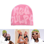 Strickmütze mit Hip Hop Schriftzug