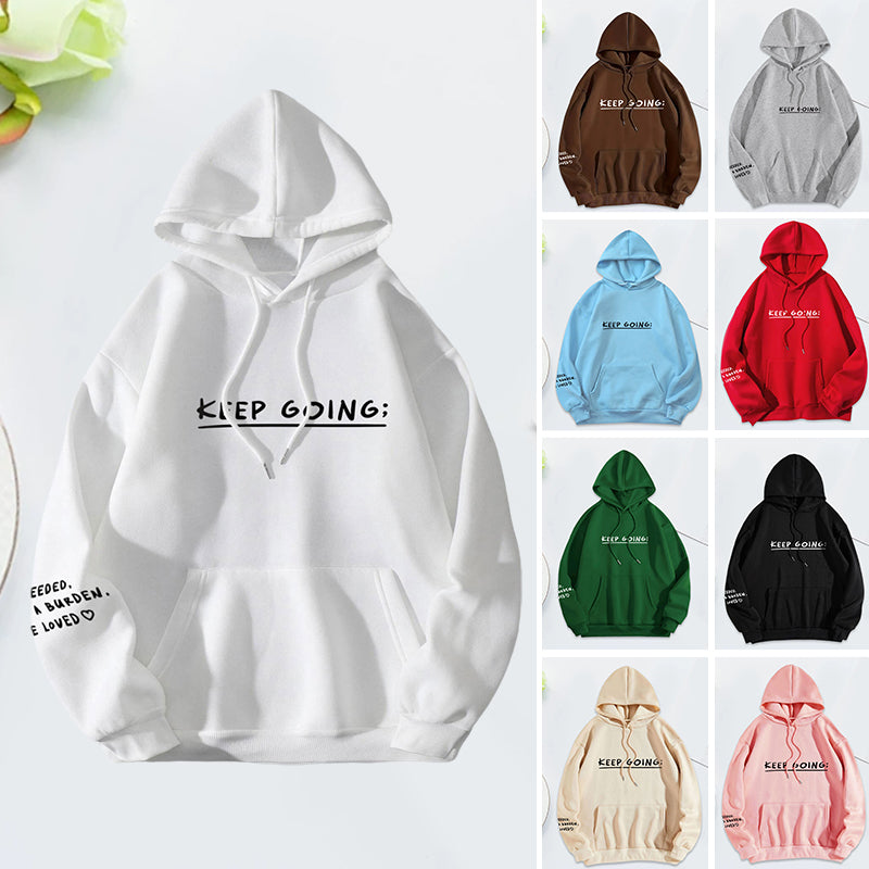 Sweatshirt '100 Gründe, am Leben zu bleiben'.