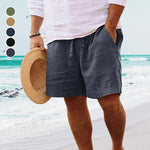 Herren-Strandshorts aus Baumwoll Leinen