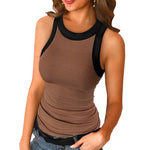 Einfarbige, ärmellose Sportweste